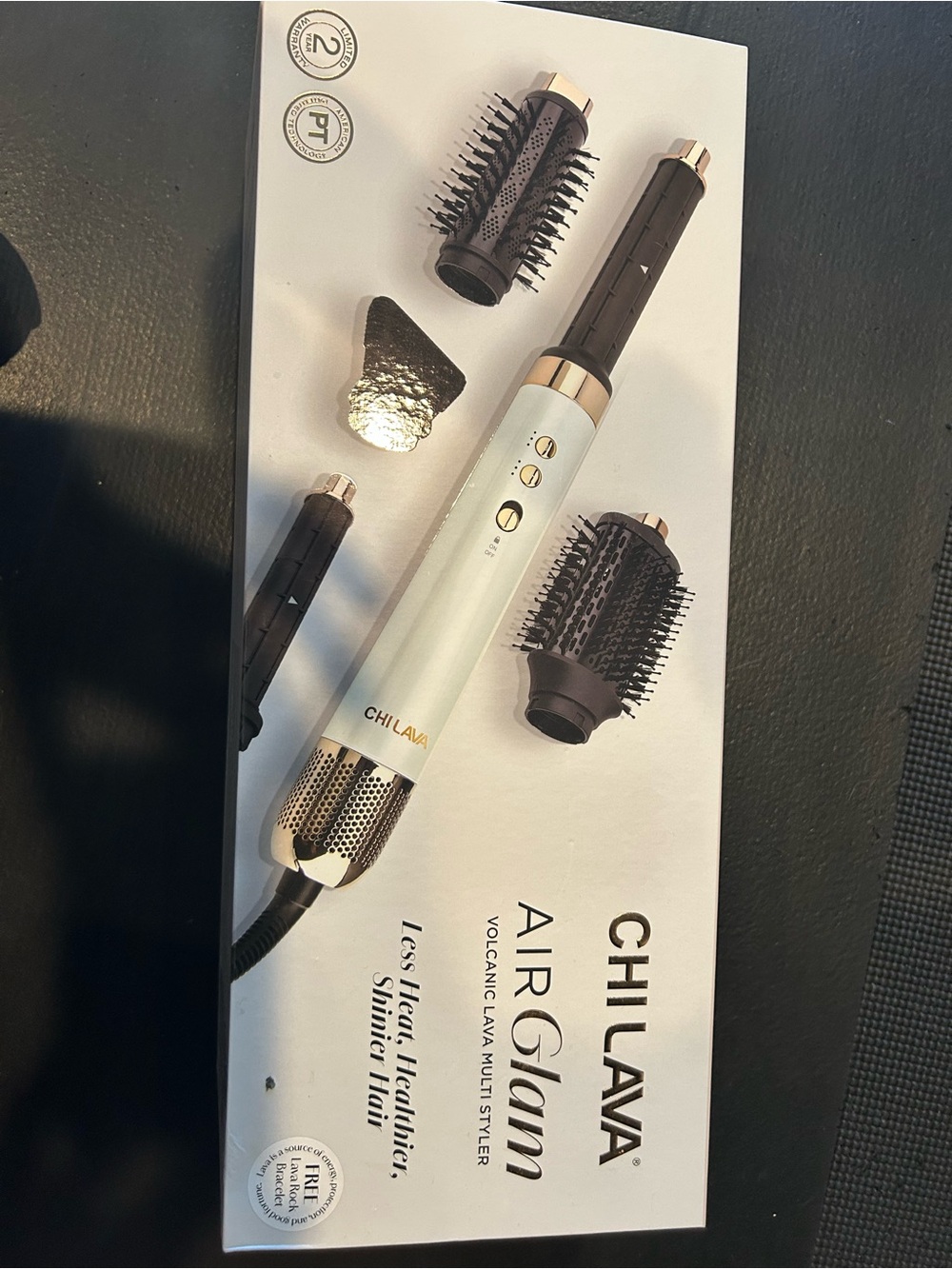AirGlam Volcanic Lava Multi-Styler - White with Gold Accents
